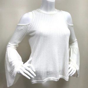 NEW BCBGMaxAzria KNIT Cold Shoulder Bell Slve Top